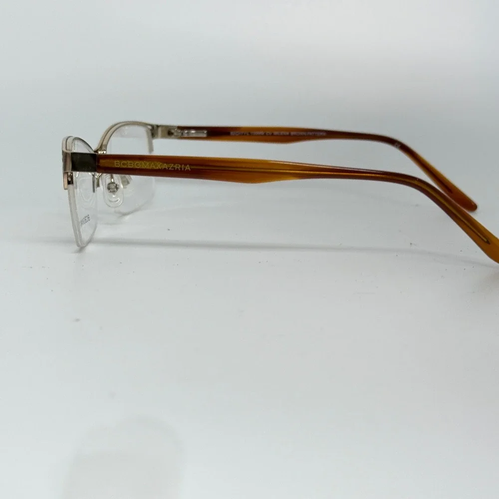 BCBGMAXAZRIA Women's Eyeglasses 52 17 130MM Milena Brown‎ Pattern 21330